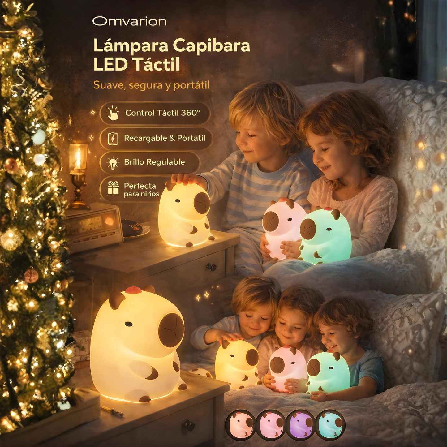 Lámpara Capibara LED Táctil